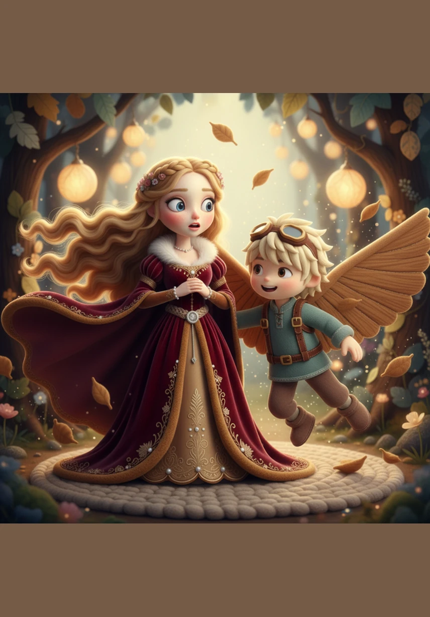 A sudden gust of wind snatches a loose page from Elara’s book, carrying her charcoal drawing high into the air. It swirls and dives before landing right at Kaito’s feet, revealing a beautiful sketch of the very hills he calls home.