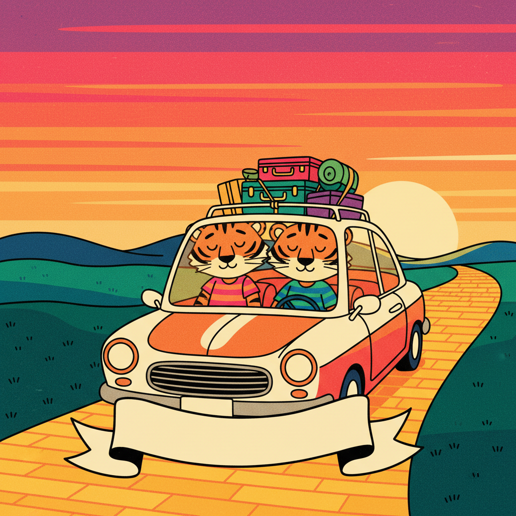 As they drove back, the setting sun cast a warm glow on their faces. Kiara and Kabir, tired but content, knew this road trip would forever be etched in their hearts. They had created memories that would last a lifetime.