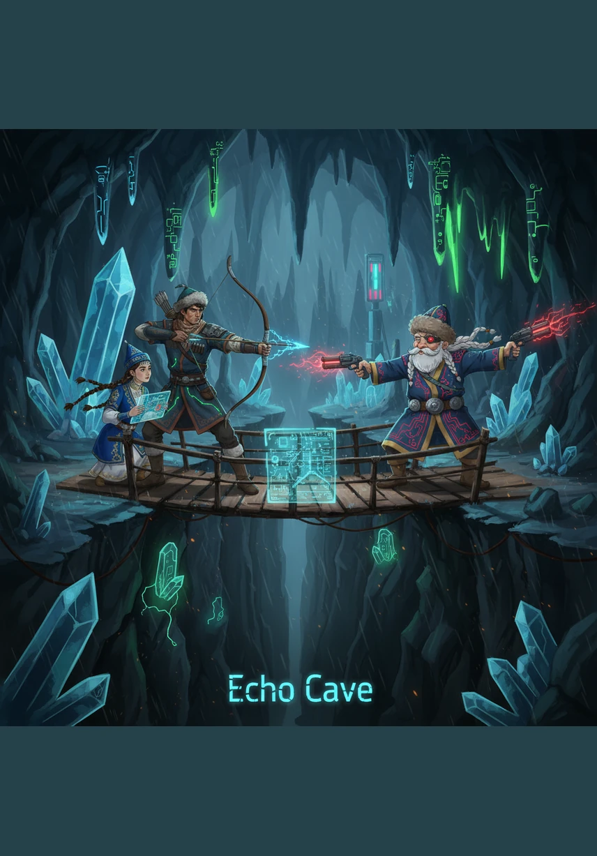 Жаңғырық үңгірінің ішінен олар жарқыраған Алтын Шаңырақты табады. Ол тек ізеттілік пен үлкенге құрмет туралы жылы сөздер айтылғанда ғана нұрланып, балалардың қолына түседі.