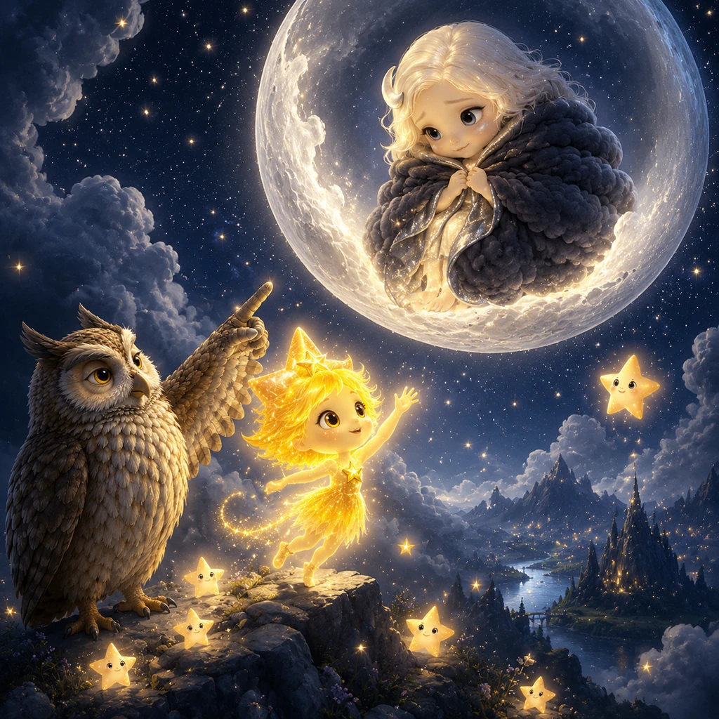 The Shy Moon's Great Hide-and-Seek - fairy-tale
