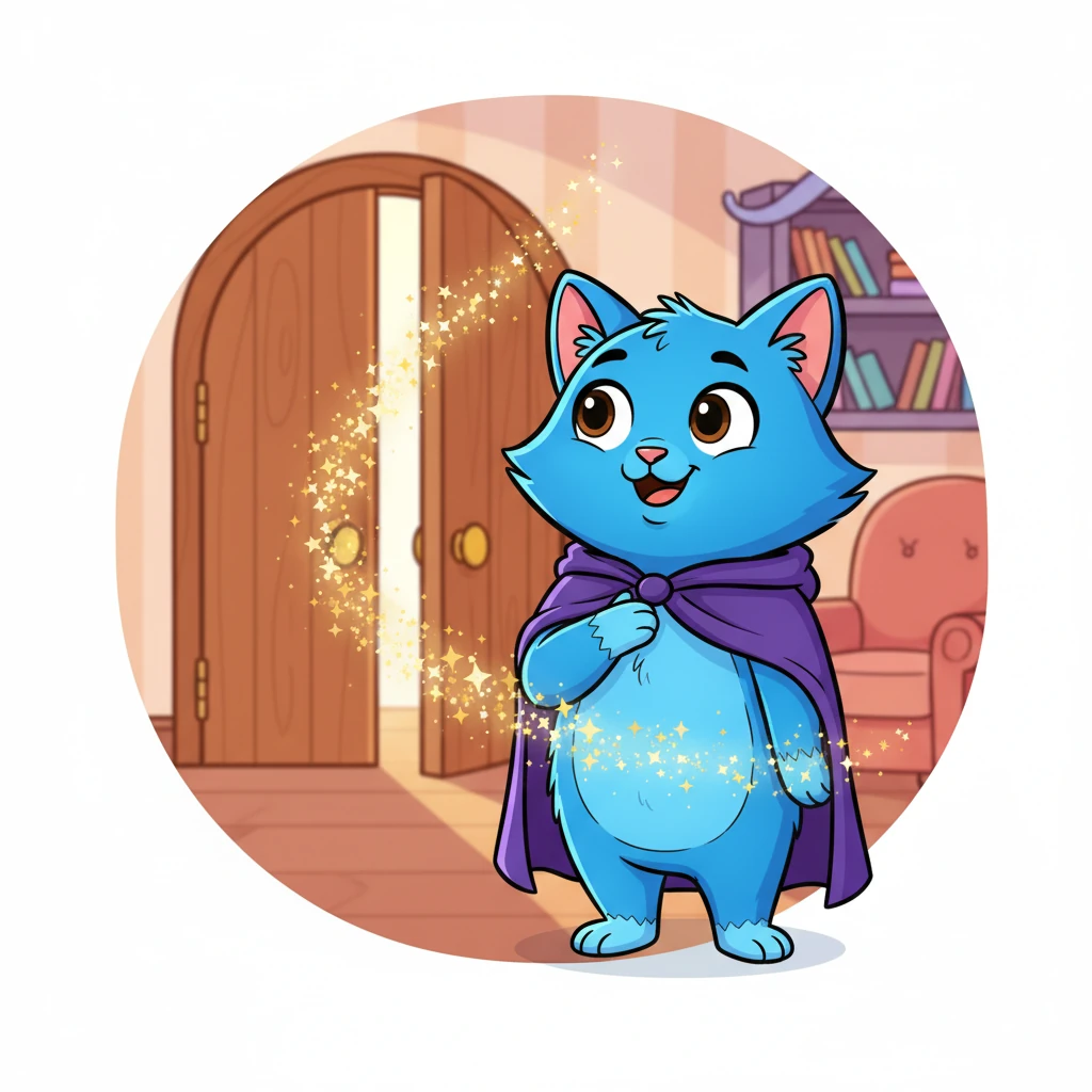 As the door softly closed behind them, a faint, lingering shimmer hung in the air where they had been. No one saw Arthur again after that day, but Sylvie's magnificent blue fur coat seemed to glow with an extra puff of magical vibrancy, as if holding a delightful, playful secret.