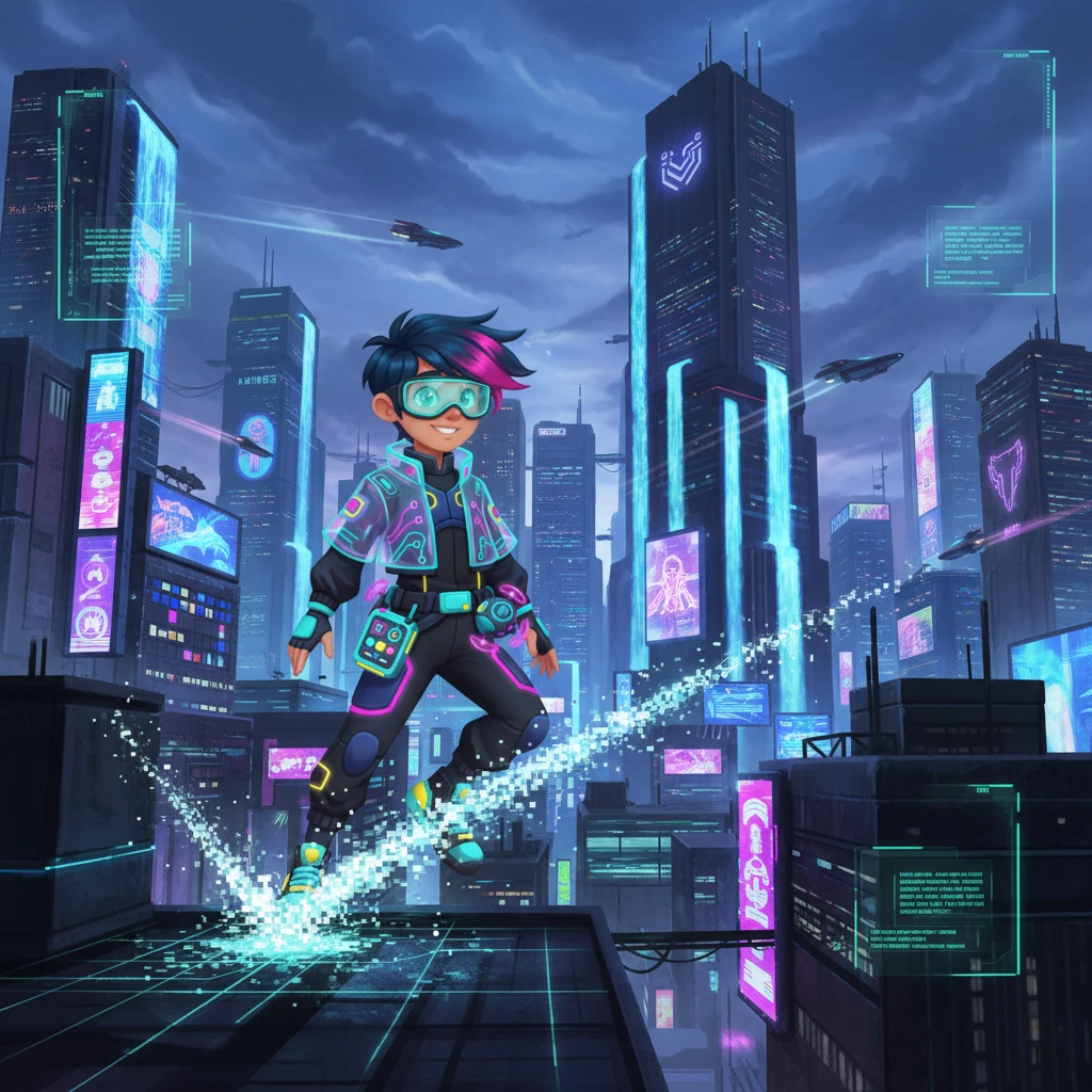Neon Pulse: The Glitch in the Grid