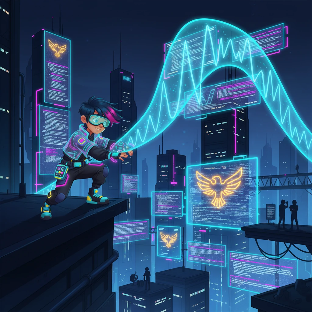 With a final, desperate surge of code, Kael releases the "Ghost Signal" to the entire city. Every screen, from colossal plaza displays to personal comm-pads, flickers and then displays the golden bird icon, followed by a torrent of raw, uncensored data revealing the truth about Omni-Corp's memory control. The city plunges into a stunned, silent realization.