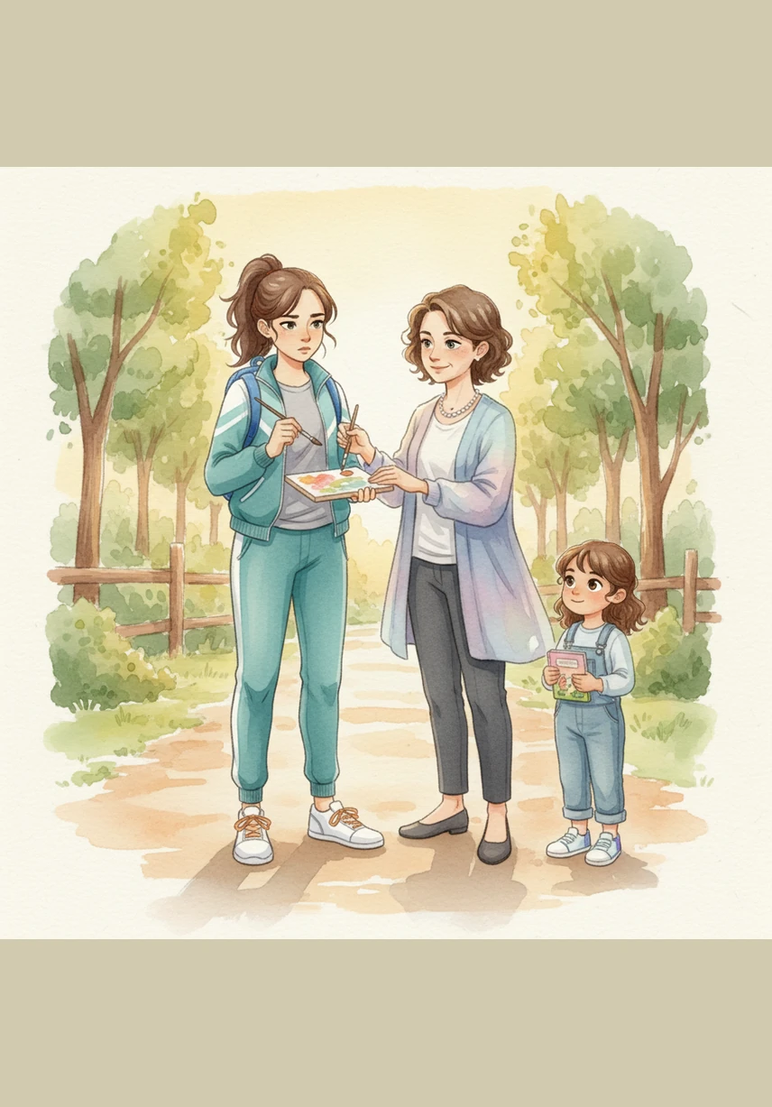 With a worried expression, Maya checks her cubby and asks her kind teacher for help. They look through the rows of coats and cubbies together, but the missing lunch remains a mystery despite their thorough search.