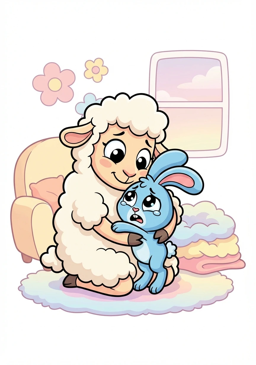 Baa-bara reminded Luna that it's okay to ask for a hug and reassurance from her parents when she feels worried or scared.