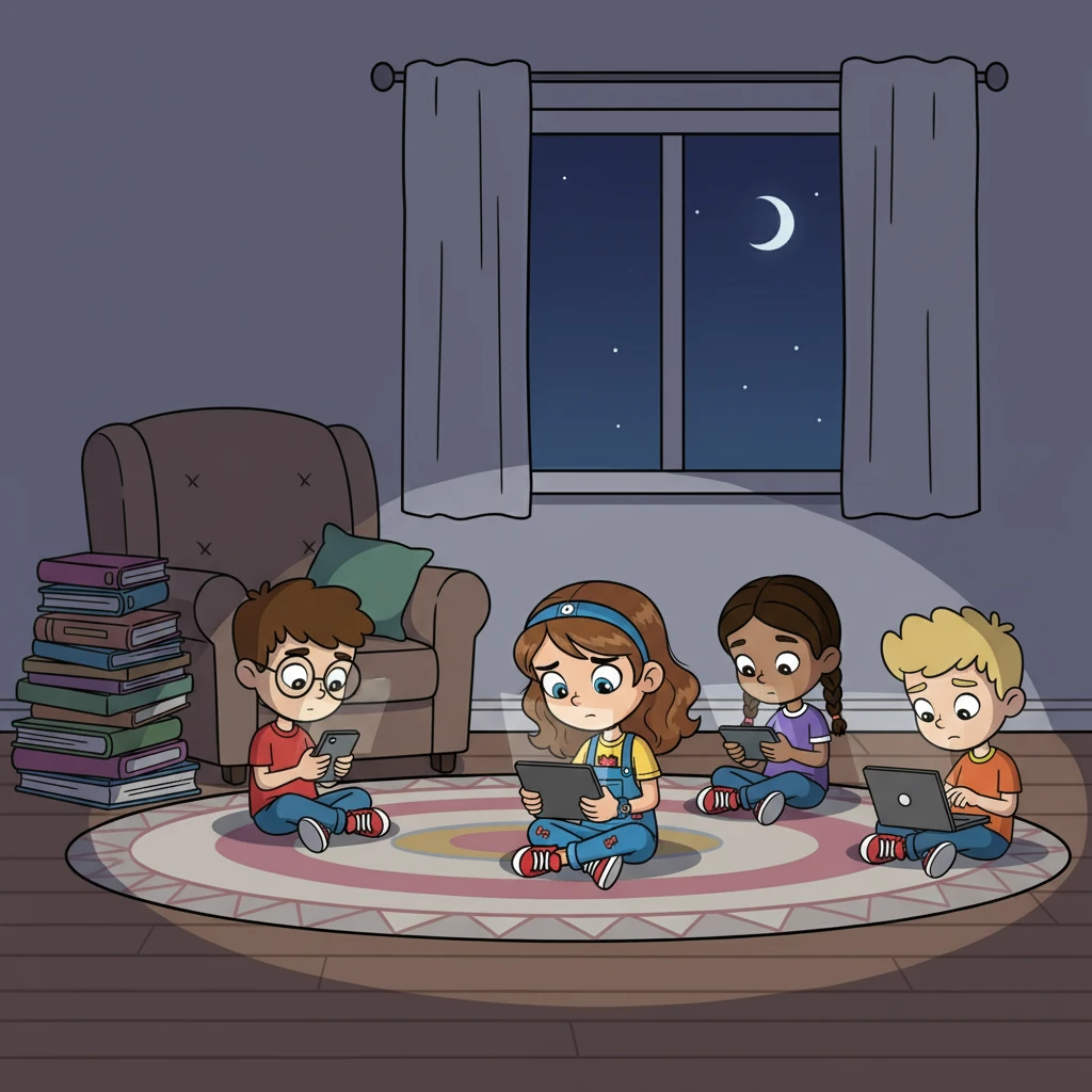 Un soir, réunis chez Léa, le groupe se rend compte qu'ils passent beaucoup trop de temps en ligne. Les conversations étaient courtes, les rires rares, et les moments partagés, rares. La réalité semblait s'effacer derrière les publications en ligne.