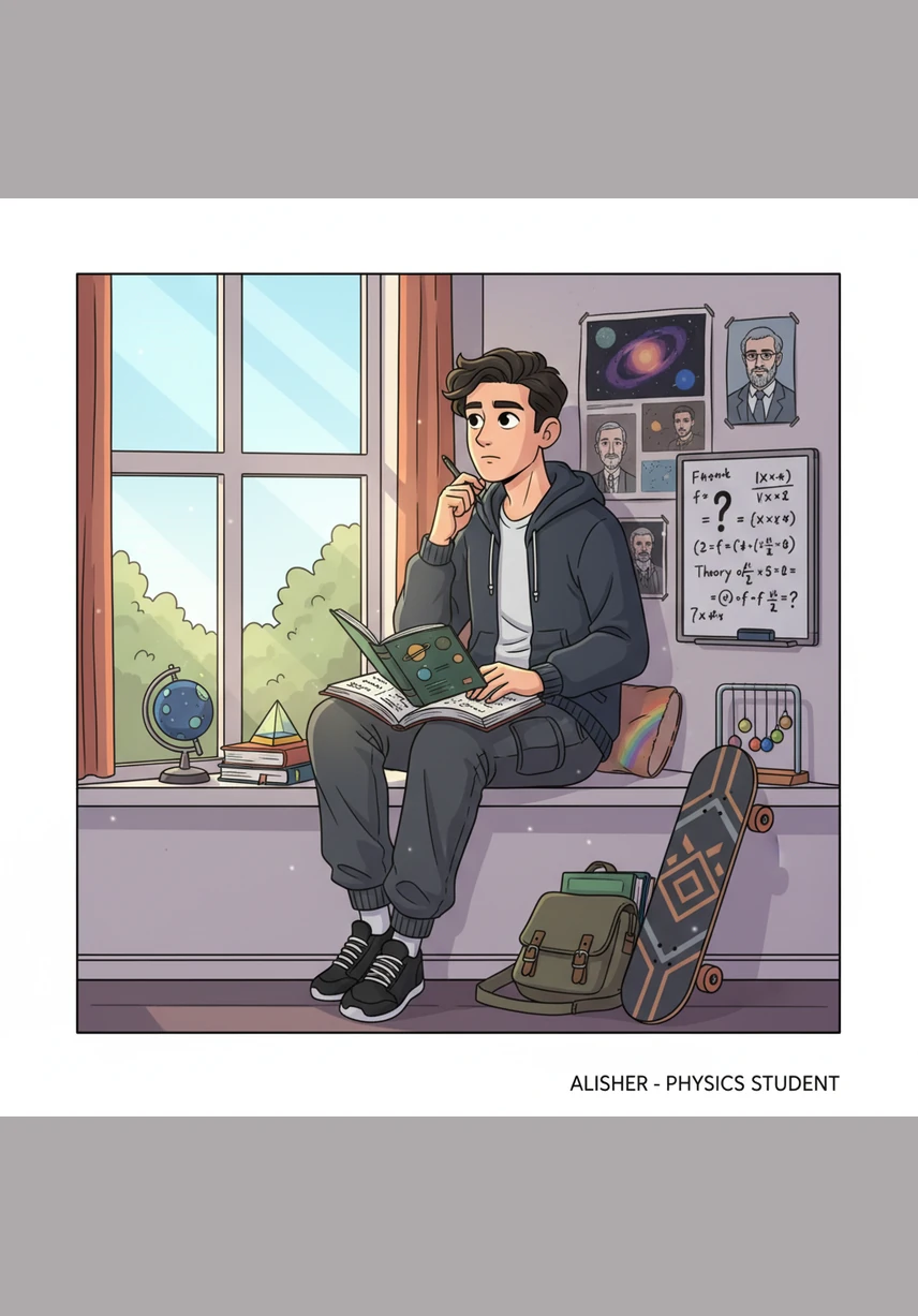 Alisher, a curious student with a passion for physics, sits by his window watching a brilliant rainbow form after a heavy rain. He decides to embark on a journey to understand the fundamental laws of optics and the importance of light in our daily lives.