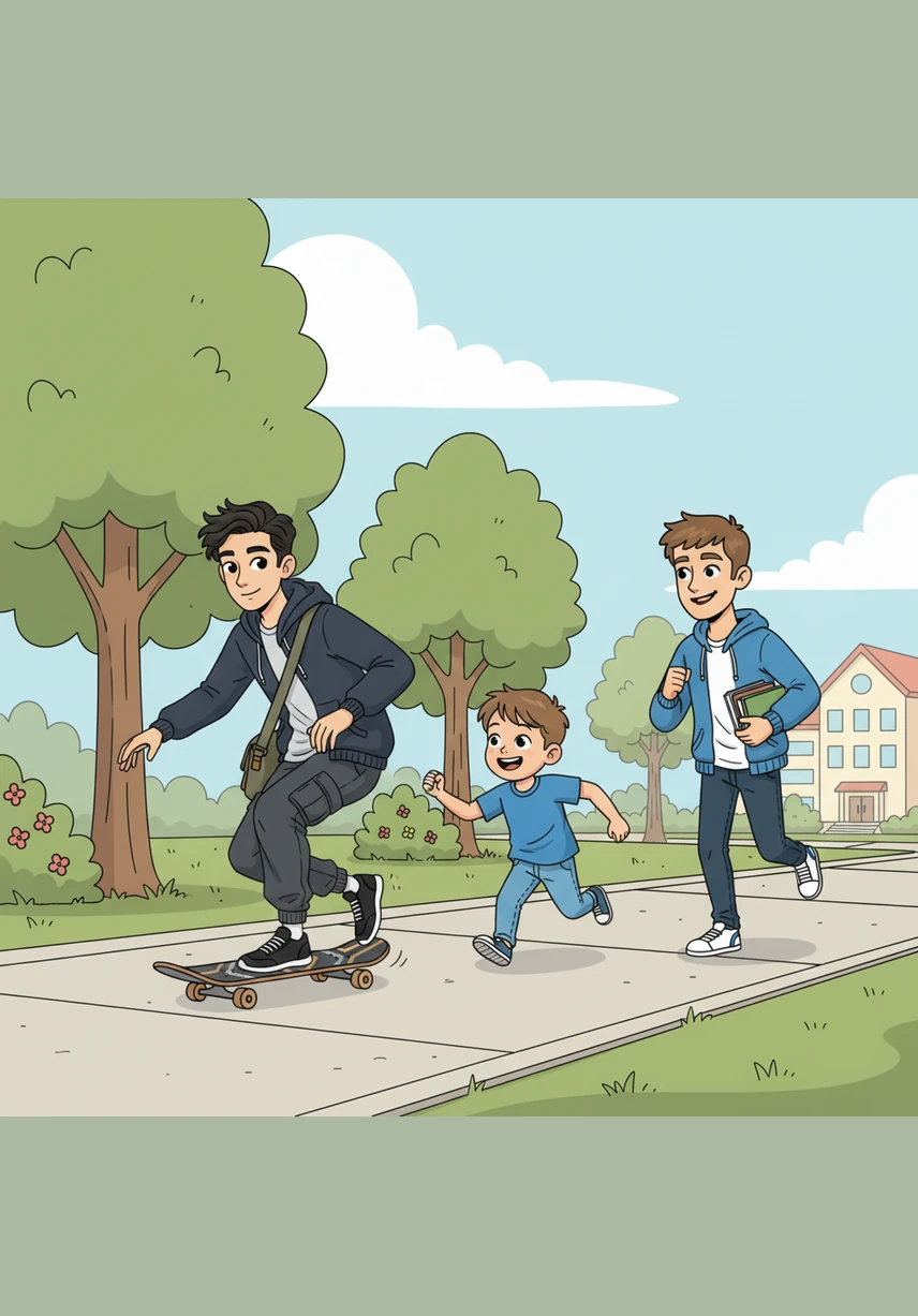 Outdoors in the sunlight, Alisher holds a convex lens over a piece of paper, focusing the sun's rays into a single, intense point of light. He discovers how these converging lenses work and measures the focal length, understanding their power to magnify the world around us.