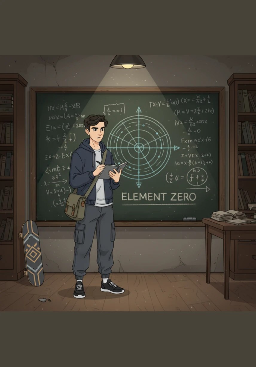 At his chalkboard, Alisher writes down the essential formulas for optical power and the thin lens equation, explaining the relationship between distance and focus. He realizes that the strength of a lens is measured in diopters, a key concept in understanding how our eyes and glasses work.