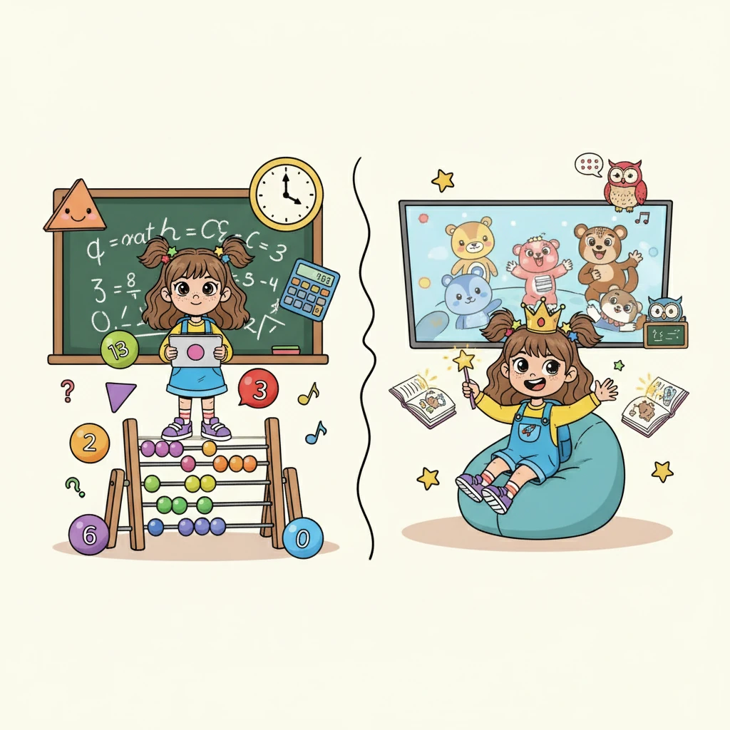 In Anya's dream school, lessons were always exciting. In math class, she solved problems through fun games, and in English, she watched cartoons and acted out the characters. Learning felt like an adventure, and every day was a new discovery.