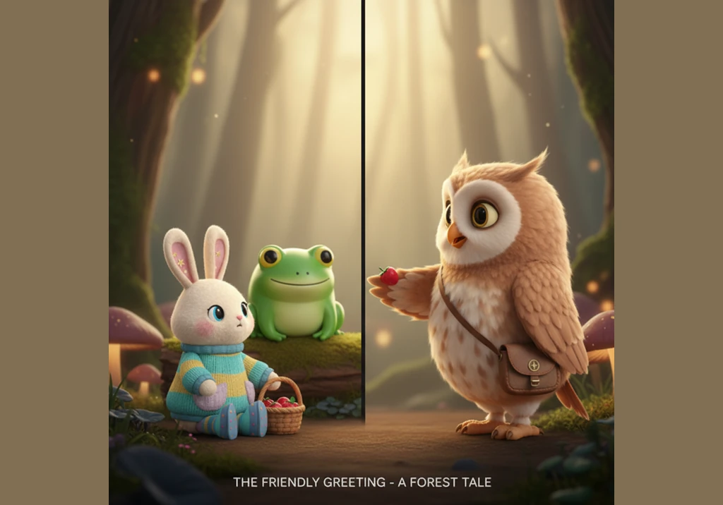 A sleek orange fox wanders through the tall, dark grass as the rest of the forest grows even quieter. The fox looks ready for a long nap, but the air