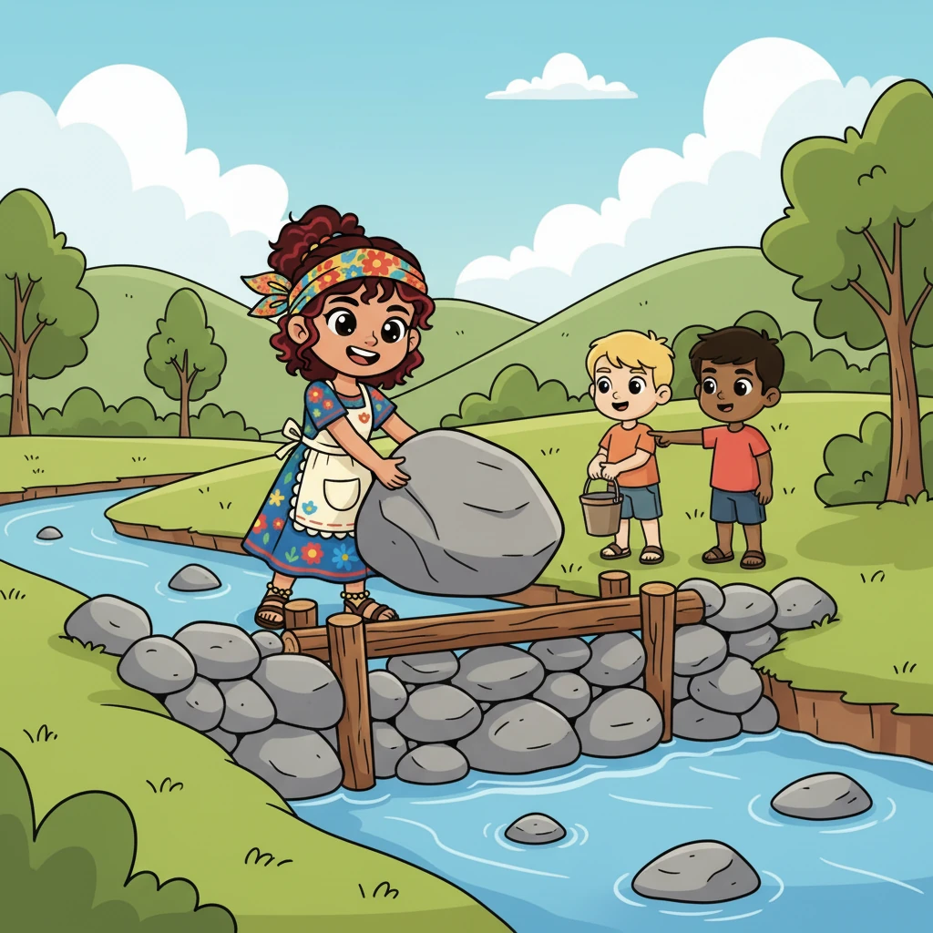 En una celebración especial, Srey, Klaus y Ana construyeron una presa impresionante en el río Mekong. La presa, un símbolo de su amistad, fue un lugar de encuentro donde compartían risas y experiencias.