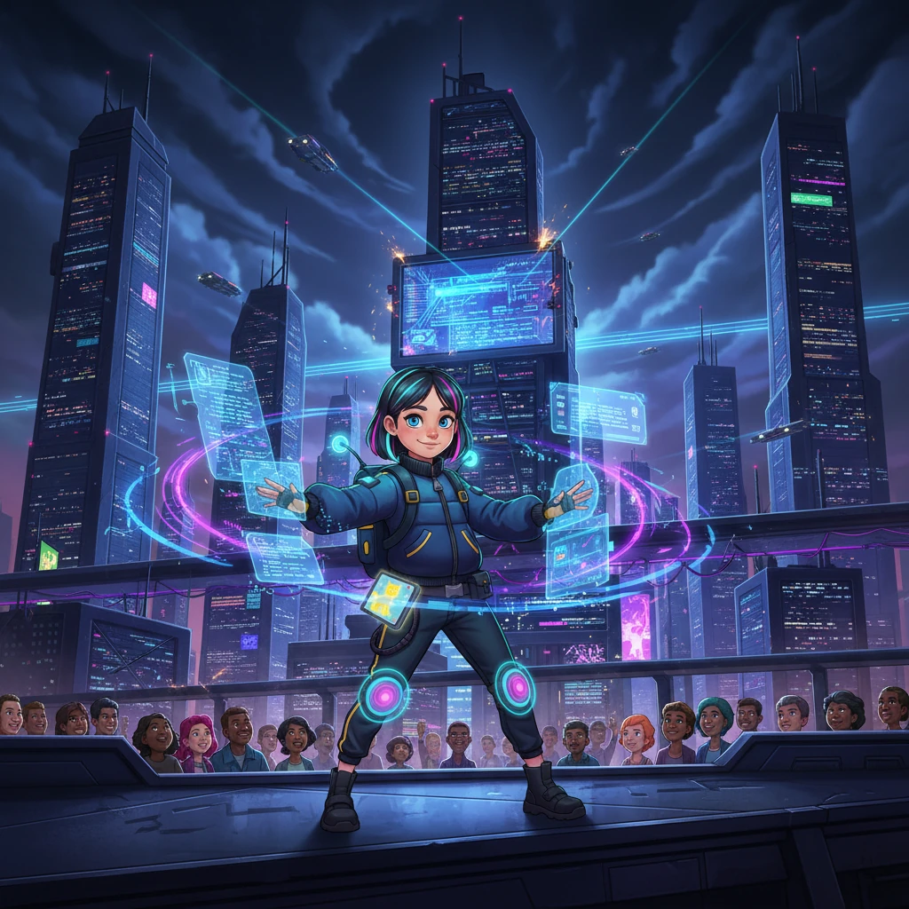 Neon Dreams of Anya by Mu Ryan