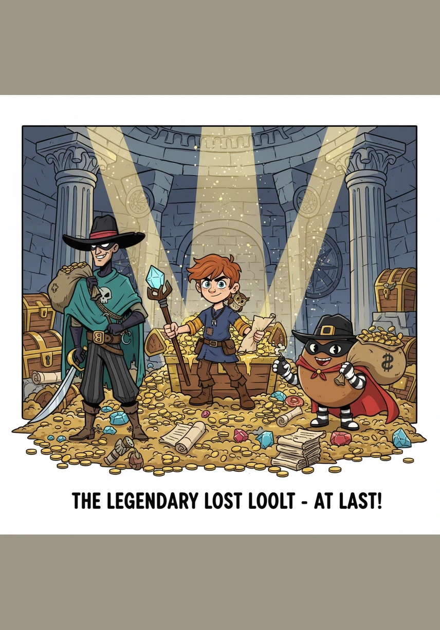 After one final climb, they reach the Legendary Tall Waterfall, where water crashes down like a shining silver curtain. Rainbows dance in the misty air, and Bristol’s eyes grow wide as he gazes at the magnificent treasure they worked so hard to find.