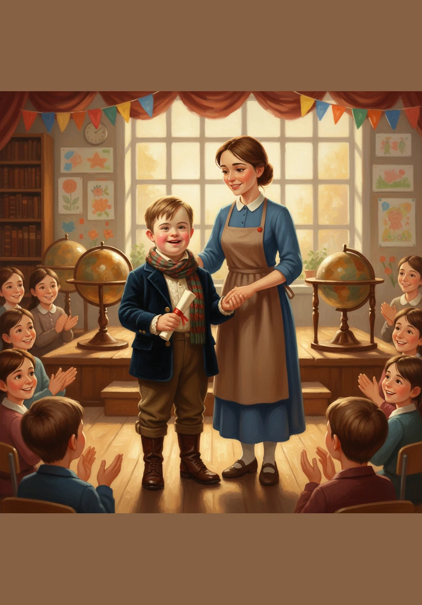 At the school’s end-of-year festival, Sasha stands proudly on stage, a true part of his community. His success story inspires everyone to see that every child belongs and that inclusion makes the whole world a more beautiful place.