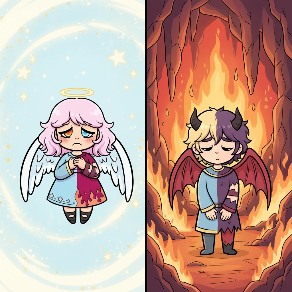 Ариэль чувствовала себя потерянной в своем сияющем мире, ее сердце болело по Каю. Он, в свою очередь, бродил по своим огненным залам, ощущая пустоту там, где раньше была надежда. Оба понимали, что их жизнь без другого не имеет смысла.