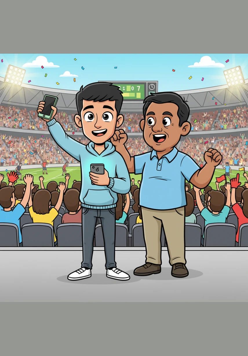 Suddenly, a new feature called Smart Insights illuminates his screen, casting a soft blue glow across his face. He taps the icon, and the cluttered scoreboard transforms into a sleek, real-time win probability graph that pulses with the heartbeat of the match.