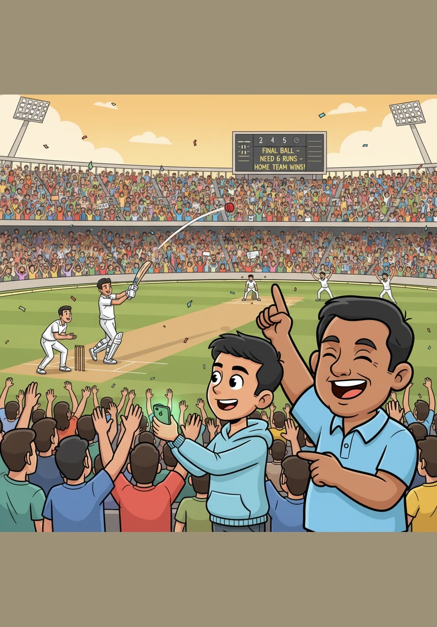 When the final ball is bowled, the team loses by a hair, but Rohan doesn't feel the usual sting of confused disappointment. He sits back in his chair feeling calm and enlightened, finally understanding the strategic story that played out on the field.