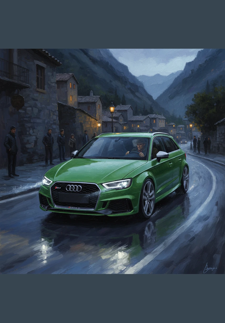 As dusk settled over the valley, the sharp LED signatures of the Audi carved through the shadows. The polished silver of the wheels caught the moonlight, flashing rhythmically as Silas navigated the final stretch of his journey.