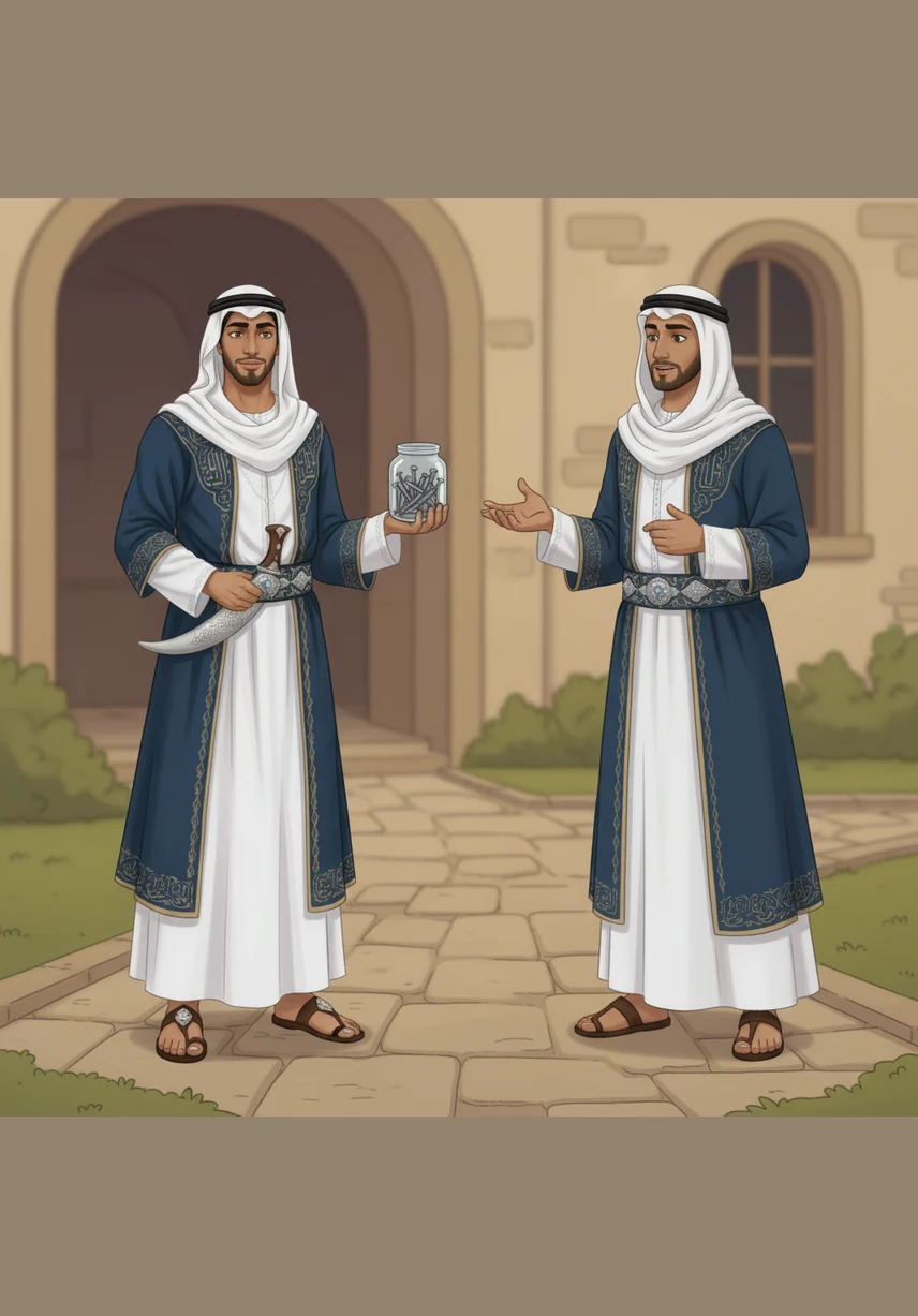 His wise father approached him with a jar of nails, saying, "My son, true strength is not in overpowering others, but in the power to control your own soul when anger flares."