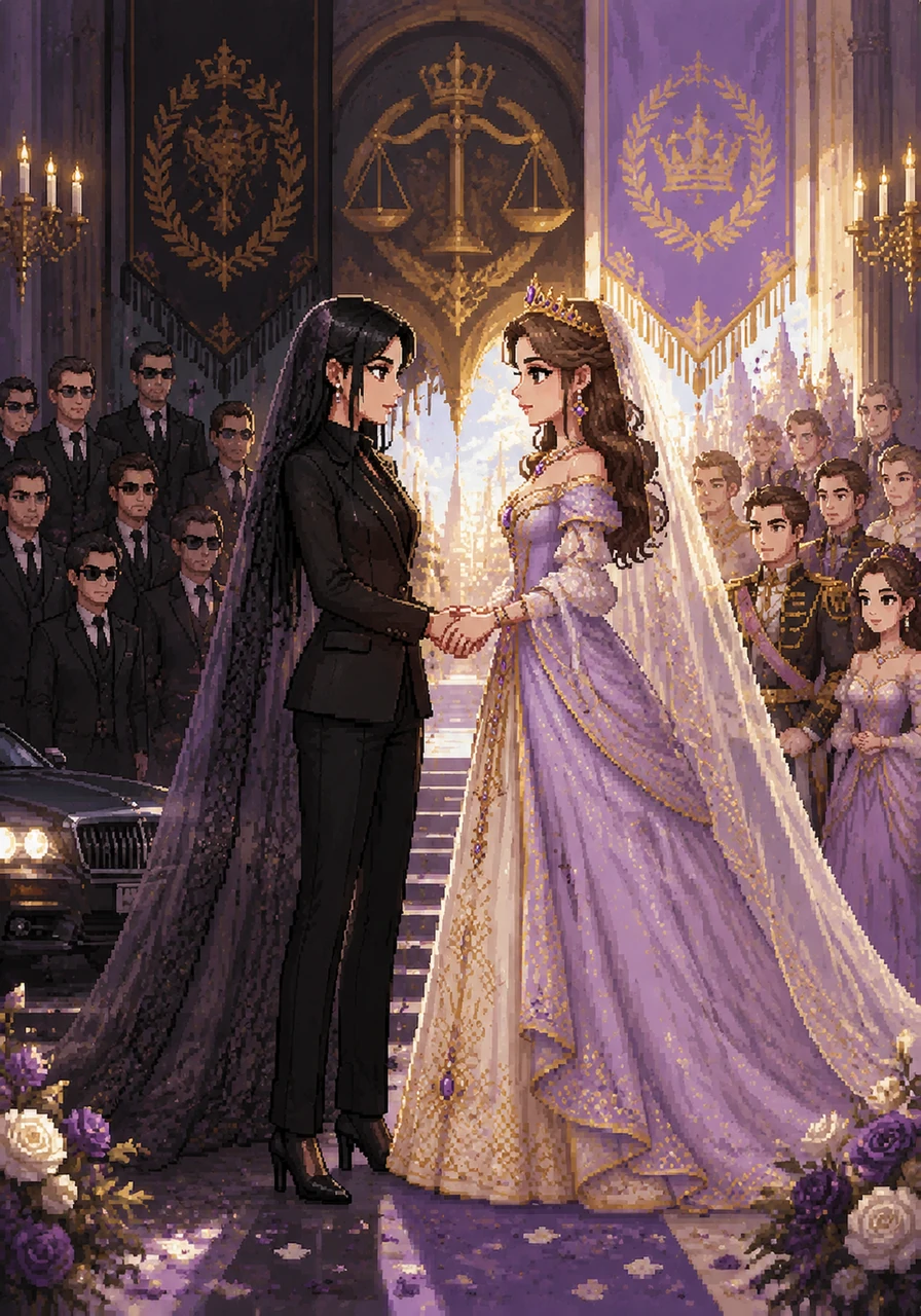 The mafia boss and the princess unite their worlds in a grand, unconventional wedding ceremony that shocks the nation and the underworld alike. They promise to protect one another, blending the darkness of the criminal empire with the light of the royal crown.