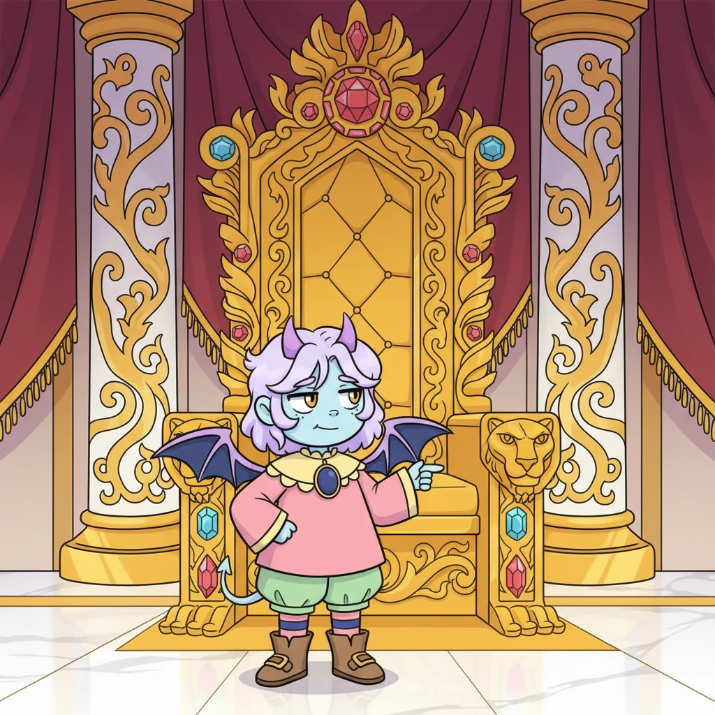 Inn found themselves in the grand throne room, its ornate decorations feeling suffocatingly heavy. They gazed at the empty, gilded throne, a flicker of something akin to disdain or perhaps just profound boredom crossing their face. "All this fuss for a chair," they thought, a cynical chuckle escaping their lips.