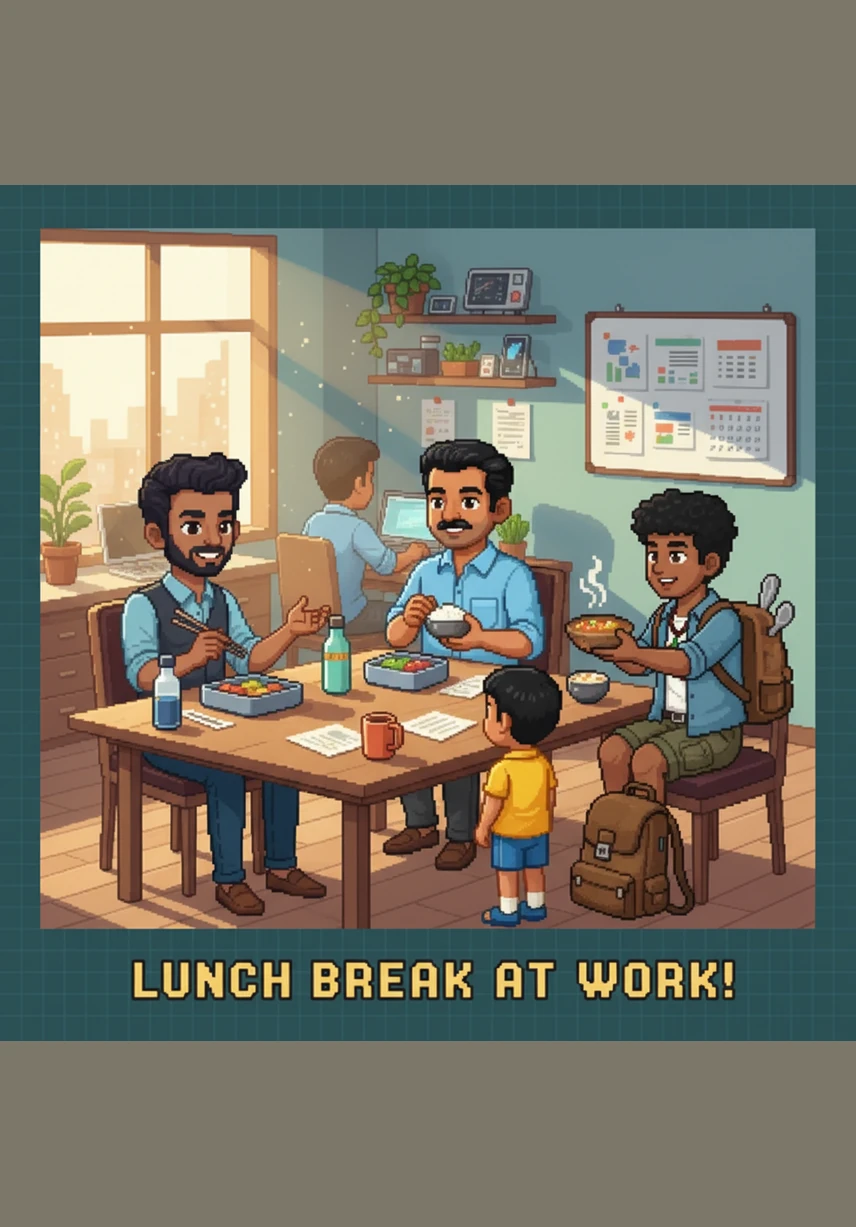 As the lunch hour approaches, young professionals from nearby offices step in, looking for a delicious and affordable escape from their busy work day. They find comfort in the familiar spices and the calm atmosphere that Ishan has carefully created for a quick yet memorable meal.