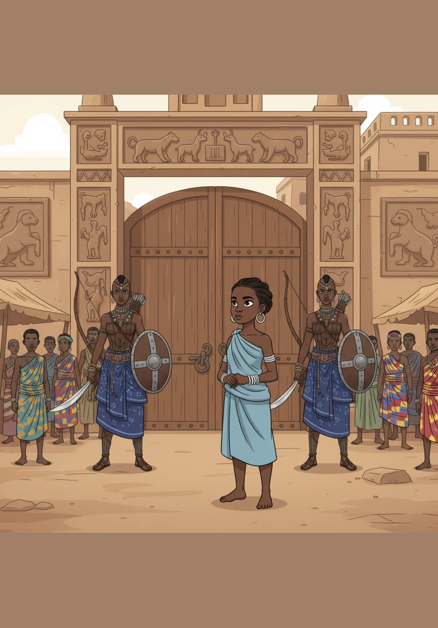 Dans l'effervescence du royaume du Dahomey, la jeune Nanisca observe avec admiration les sentinelles devant les portes du palais d'Abomey. Ces femmes, parées de bijoux en argent et d'étoffes colorées, dégagent une force et une dignité qui font battre son cœur d'espoir.