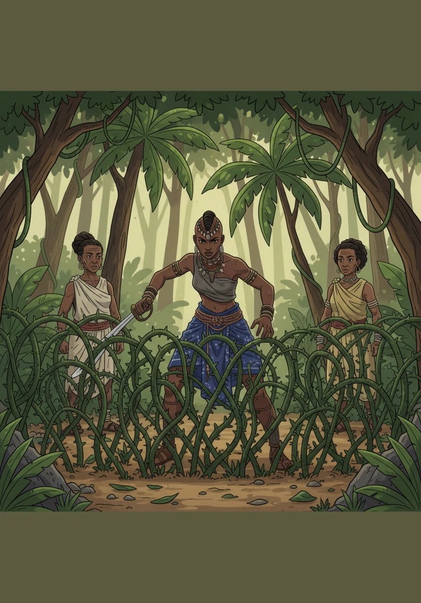 Déterminée à servir son peuple, Nanisca rejoint le camp d'entraînement secret au cœur de la forêt tropicale. Sous la direction des anciennes, elle apprend à franchir des murs de ronces acérées sans laisser échapper un seul cri de douleur.
