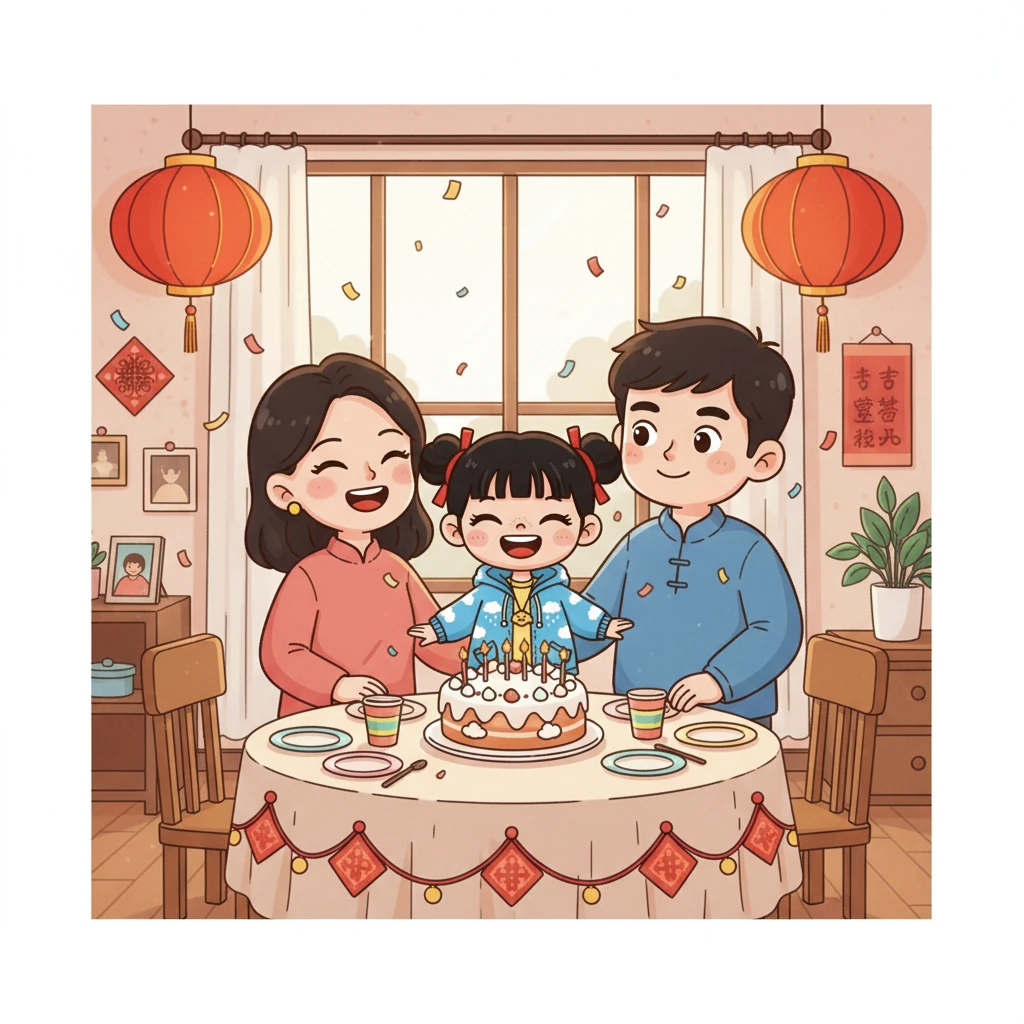 最后，公司的问题解决了，妈妈也恢复了笑容。 小雨和她的父母一起度过了一个快乐的生日派对。 每个人都明白，无论遇到什么困难，只要一家人团结一致，互相支持，就能战胜一切。