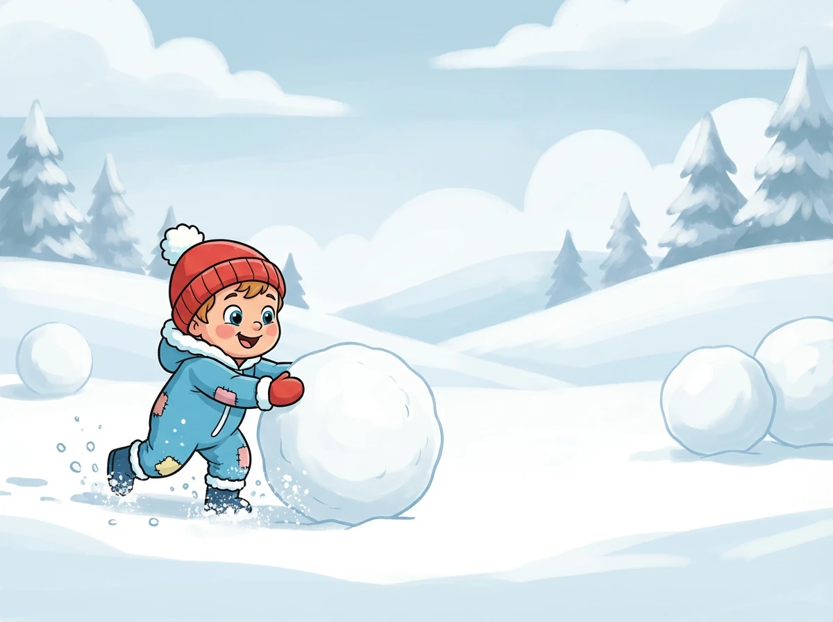 На улице Мишутка впервые видит столько снега! Он тычет пальчиком в сугроб и удивленно агукает.