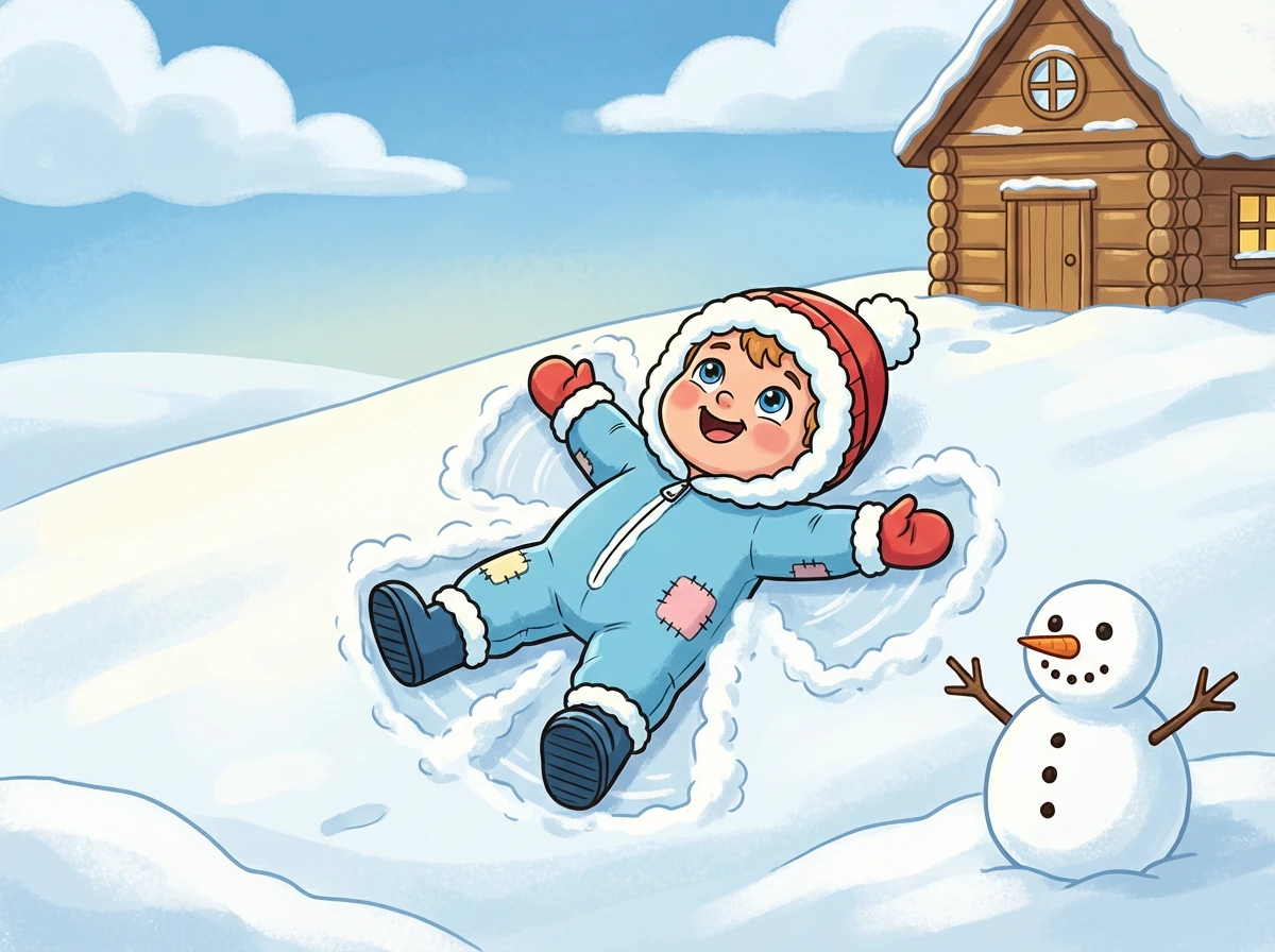 После активной прогулки Мишутка возвращается домой, с красными щечками и счастливой улыбкой.