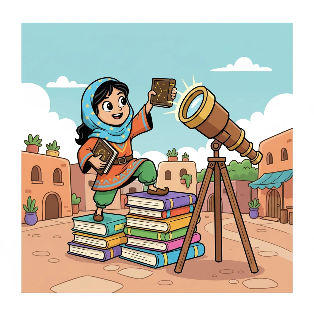 في بلدة صغيرة، عاشت فتاة صغيرة اسمها نور. كانت نور تحب القراءة، وكانت دائمًا تتساءل عن كل شيء. كانت عيونها تلمع بالفضول، وقلبها ينبض بالشغف لاكتشاف العالم.