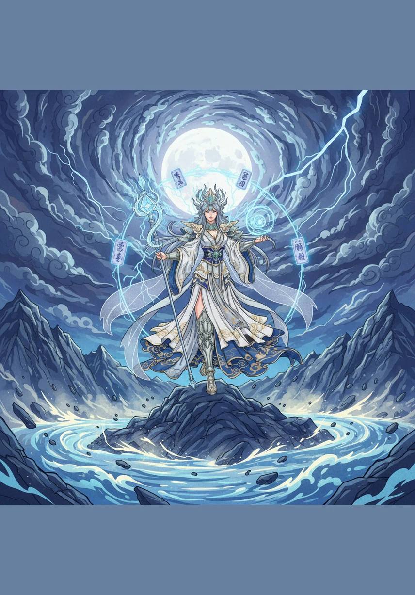 As she reaches out her hand, tiny sparks dance between her fingertips like playful fireflies. She realizes that the rhythm of her heartbeat matches the deep, rolling rumble of the distant thunder echoing through the heavens.