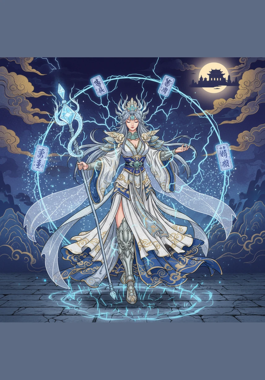 Astraea closes her eyes and feels the static electricity building in the air around her, vibrating through the very stone beneath her feet. She gathers the scattered energy of the atmosphere, pulling it toward her like a powerful magnetic force.