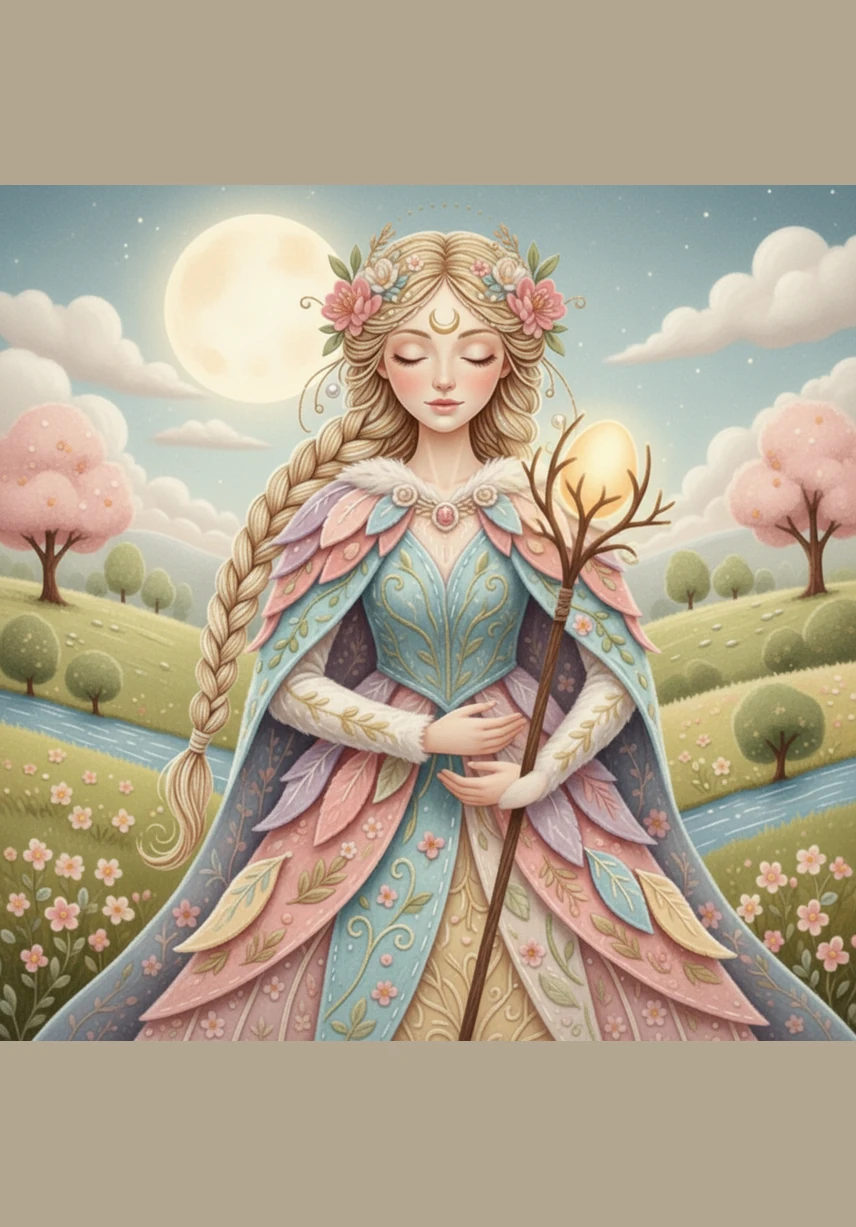 Under the soft glow of the first full moon, Elara stands in a garden filled with bunnies, colorful eggs, and lilies. She smiles, understanding that Easter is a beautiful blend of history, faith, and the eternal cycle of nature. The book closes, but the story of spring lives on in her heart.