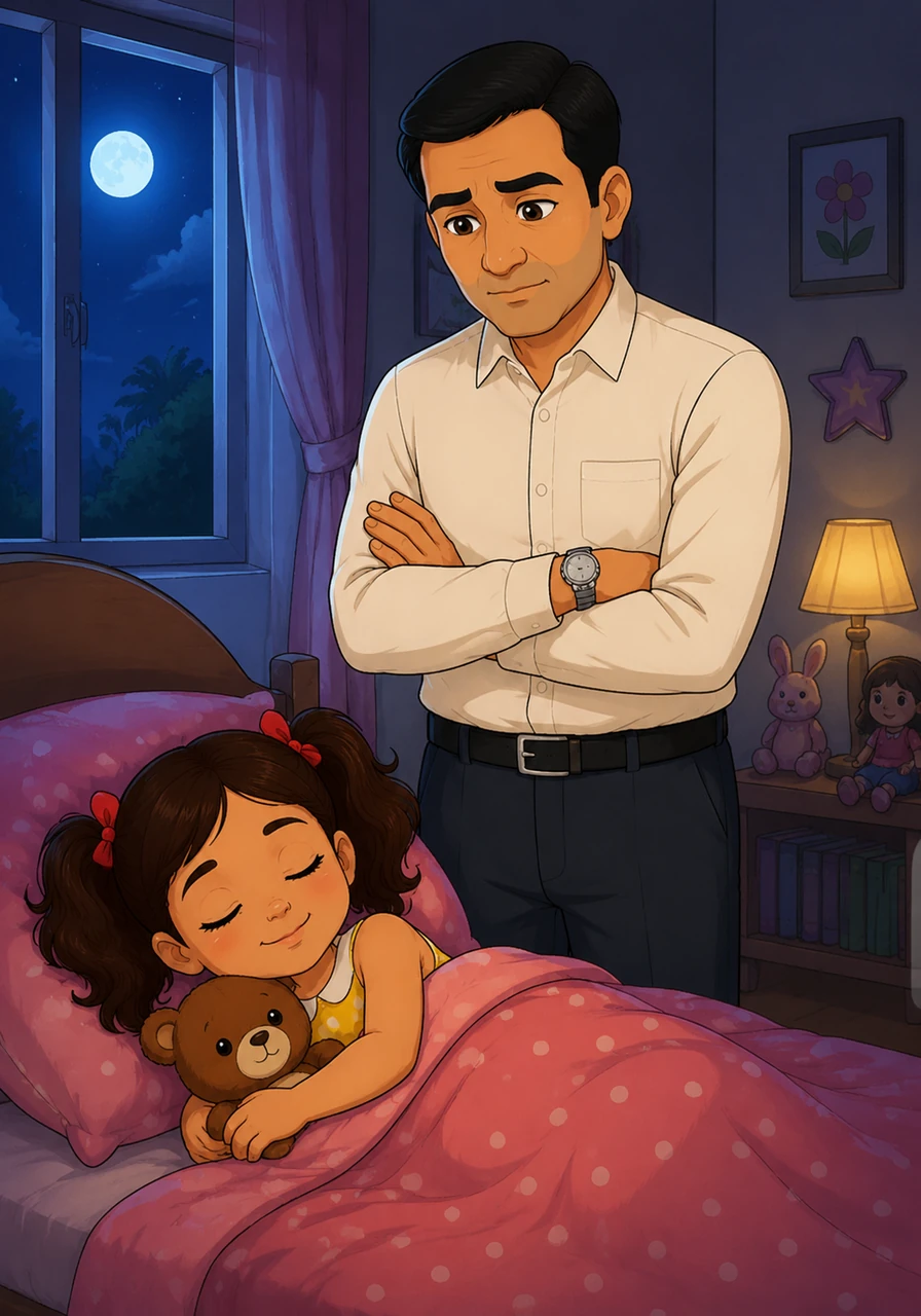 That night, Raj stood by his daughter’s bedside for a long time, watching her breathe softly in the moonlight. The house was quiet, but his mind was a whirlwind of protective instincts and difficult questions about the future. He knew he had to do something more than just save money; he needed a safety net that could catch them if he was no longer there to hold them up.