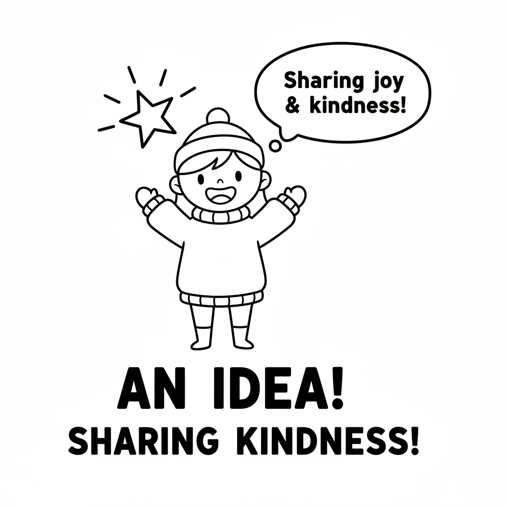 Suddenly, an idea sparked in Lily's mind, bright as a star! What if Christmas wasn't about buying things at all? What if it was about sharing joy and
