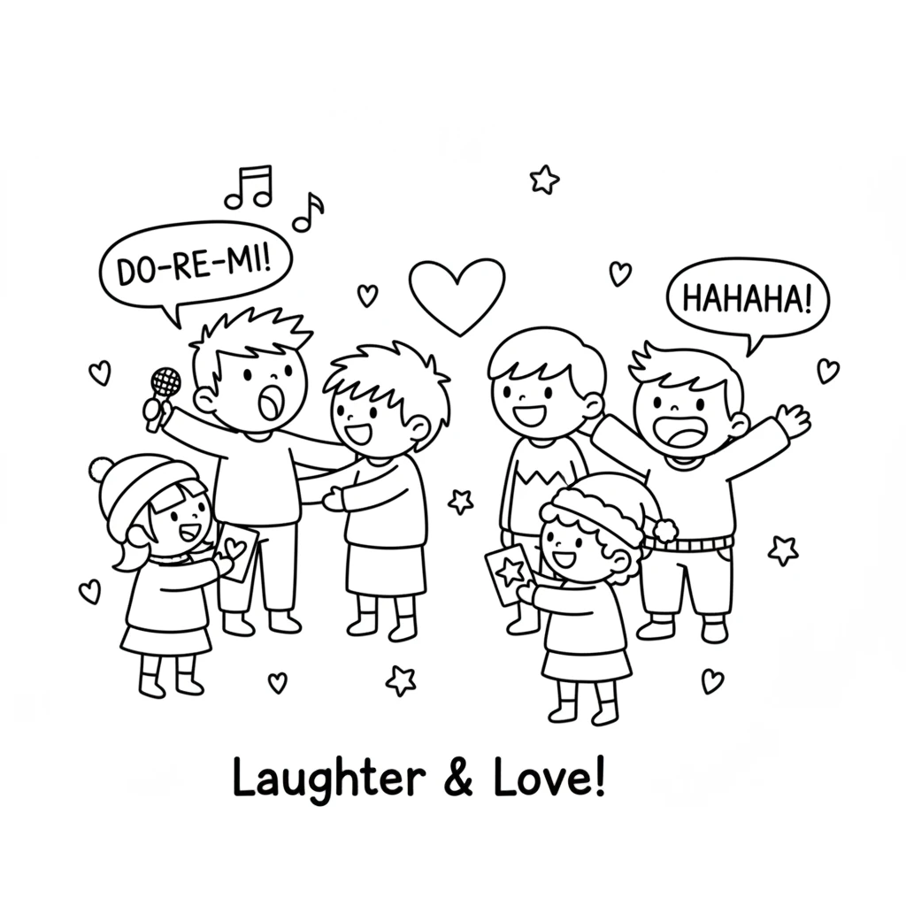 People brought their best songs to sing. Others shared funny stories. Some gave warm hugs, while children exchanged handmade cards. The air was filled