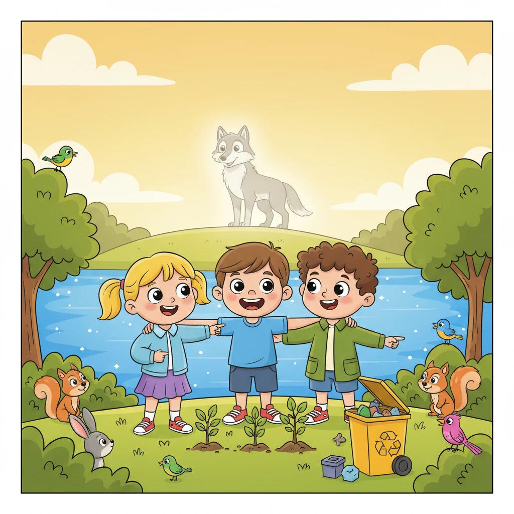 Od tamtej pory Lena, Tomek i Filip zawsze pamiętają o lekcjach Isakina. Szanują przyrodę, dbają o czystość środowiska i pielęgnują swoje przyjaźnie. Rozumieją, że piękno świata zależy od każdego z nas. A w ich sercach zawsze jest miejsce na wspomnienie o mądrym, samotnym wilku z Solińskiego lasu.