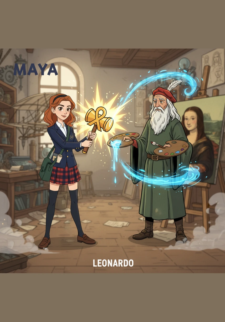 Examining the intricate web of brass gears and pistons, Maya identifies a synchronization error in the timing mechanism. She applies her knowledge of ratios and mechanical cycles to recalibrate the governor, bringing the giant machine back to a rhythmic hum.