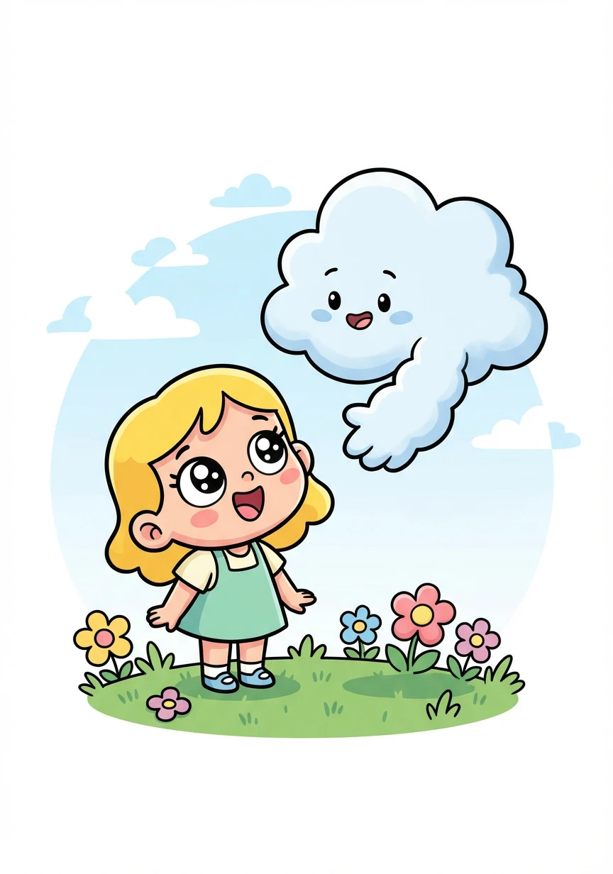 “你好呀，莉莉。”小云的声音软软的，像风一样轻。“我想带你去看看这个世界。”