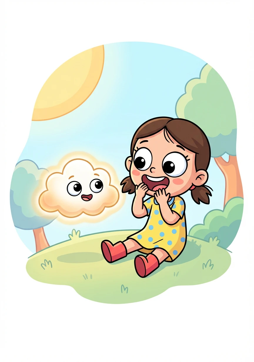 莉莉咯咯地笑了。小云也跟着亮了起来，光芒更加柔和。