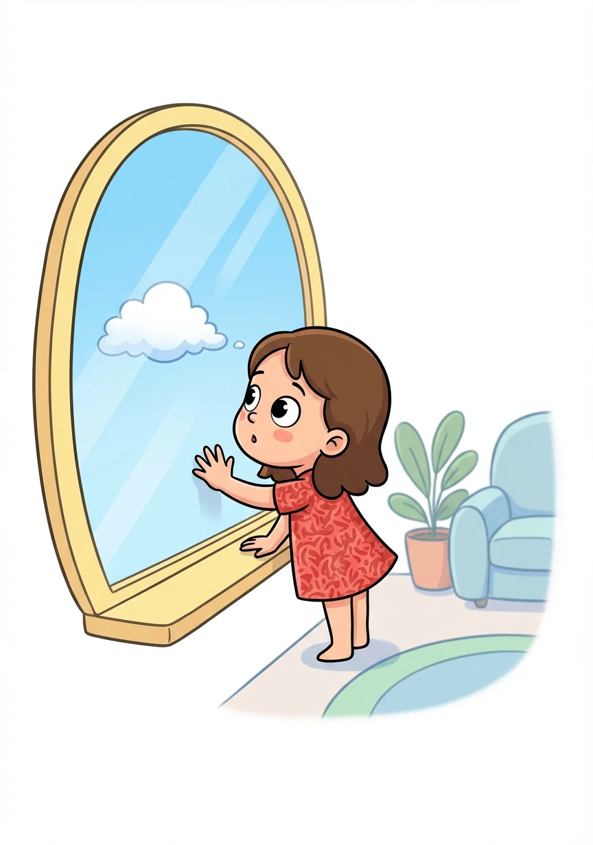 窗外的云慢慢飘走了，变得越来越小。