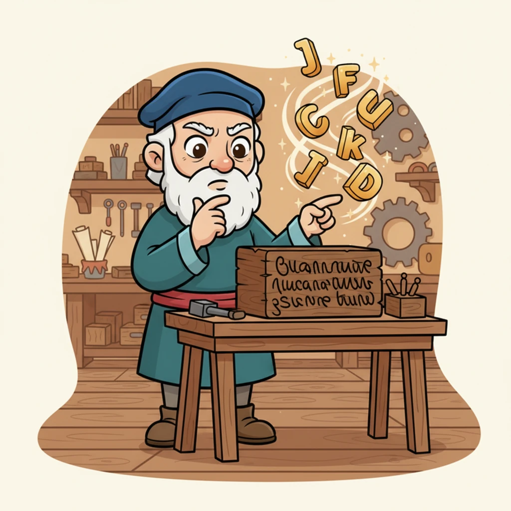 Gutenberg stared intently at a heavy wooden block carved with words, used in an older printing method. He knew this was too slow and cumbersome. He pondered a revolutionary idea: what if individual letters could move, multiply, and be rearranged?
