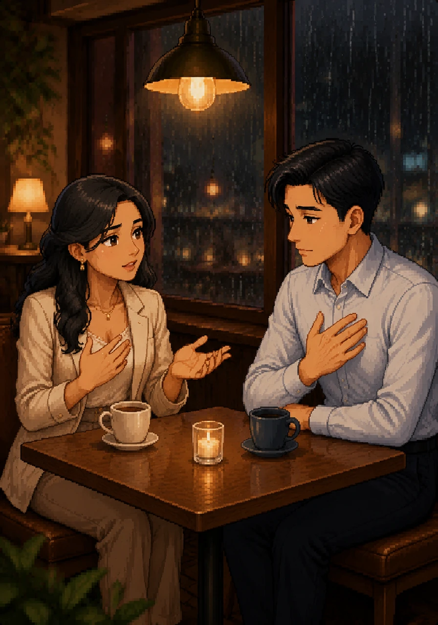 As the seasons change, Kai and Chinthya sit in a warm, dimly lit café while rain taps rhythmically against the glass. Kai listens intently as Chinthya shares her deepest fears, and for the first time, he finds himself opening up about his own reserved, quiet world.