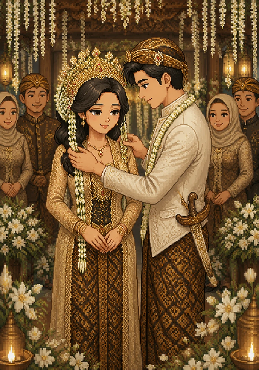 The air is thick with the scent of jasmine and tradition during their stunning Javanese wedding ceremony in Indonesia. Kai embraces Chinthya’s heritage with grace and respect, their union becoming a beautiful bridge between two different cultures.