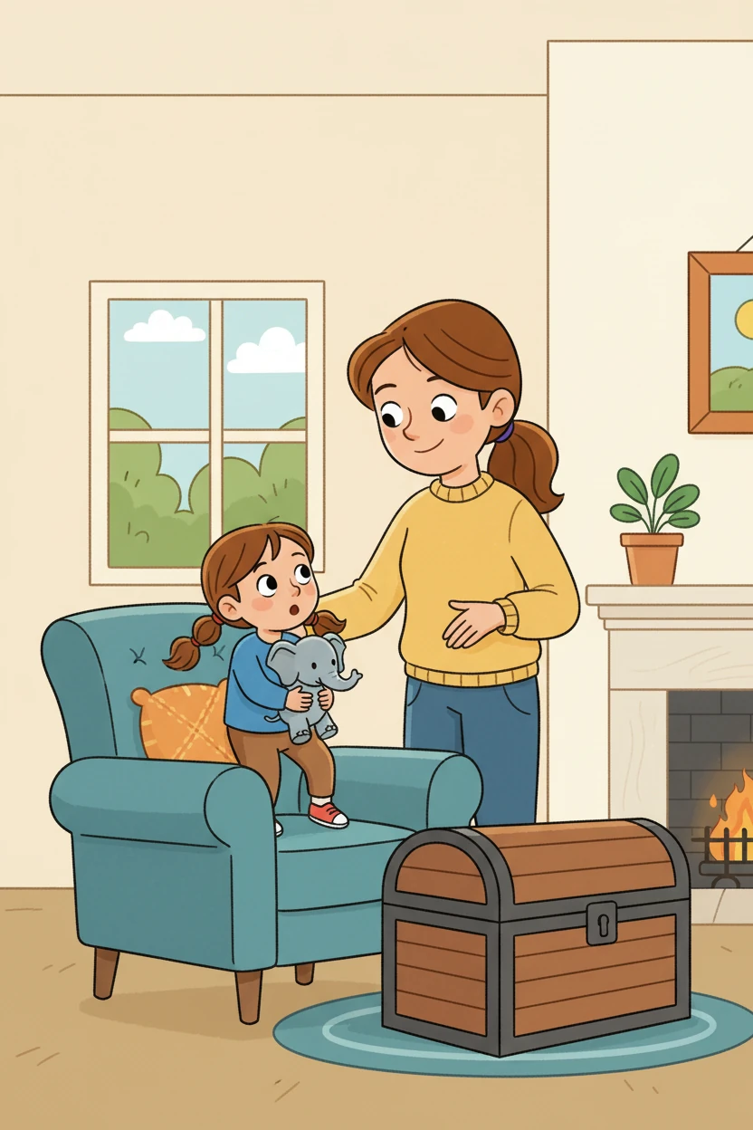 Em casa, Lila compartilhou a história da vovó com sua mãe. A mãe, com um sorriso enigmático, a incentivou a buscar a verdadeira história, dizendo que só as crianças curiosas desvendam os segredos.