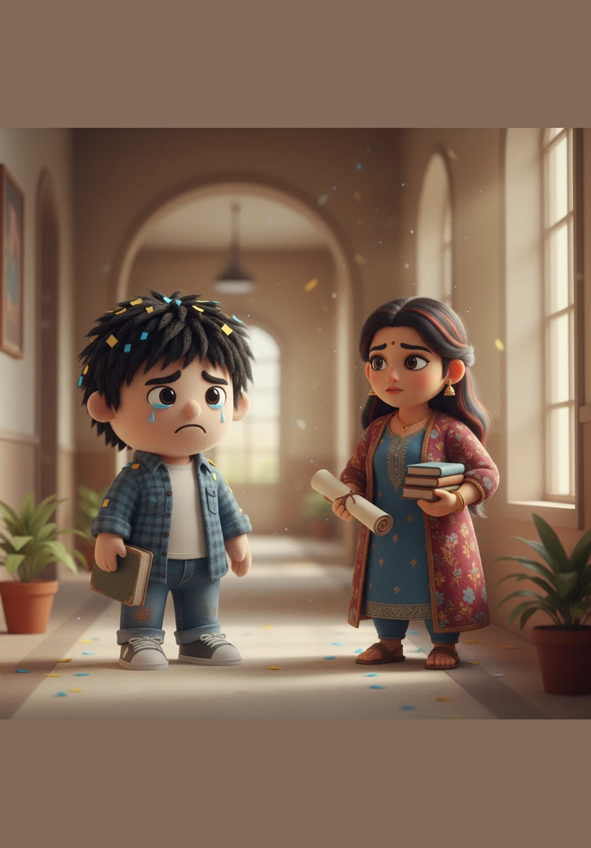 কলেজের করিডোরে দেবপ্রতিম তার বন্ধুদের সাথে আড্ডা দিচ্ছে, পড়াশোনার চেয়ে আড্ডাতেই তার মন বেশি। সে জানে না যে আজই তার জীবনে এক নতুন মোড় আসতে চলেছে নতুন প্রফেসরের আগমনে।