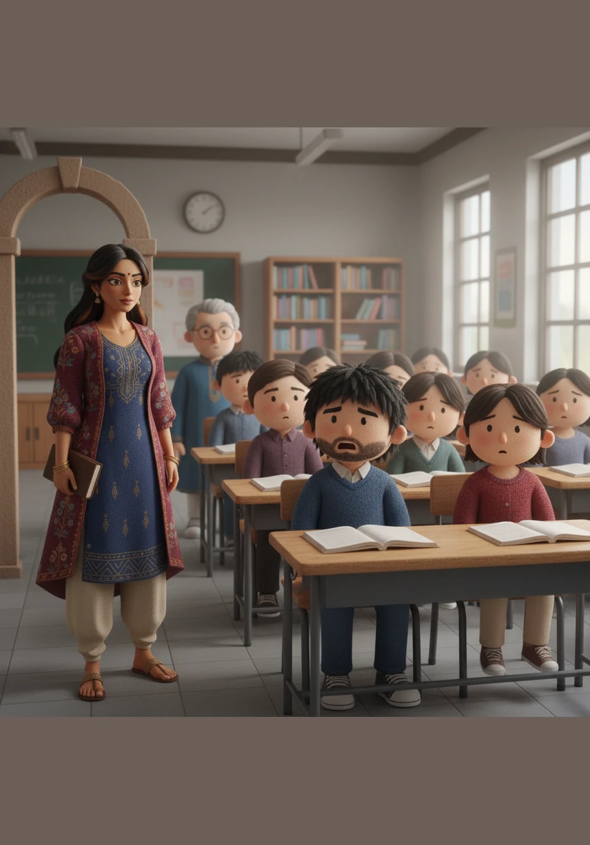 ক্লাসরুমে আরুশি প্রবেশ করতেই পিনপতন নীরবতা, কিন্তু দেবপ্রতিম তাকে দেখে অবাক হয়ে যায়। বহু বছর পর তার ছোটবেলার খেলার সাথী আজ তার সামনে কড়া প্রফেসরের বেশে দাঁড়িয়ে।